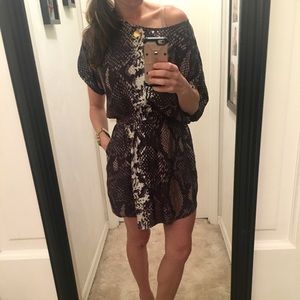 Express snakeskin dress size medium